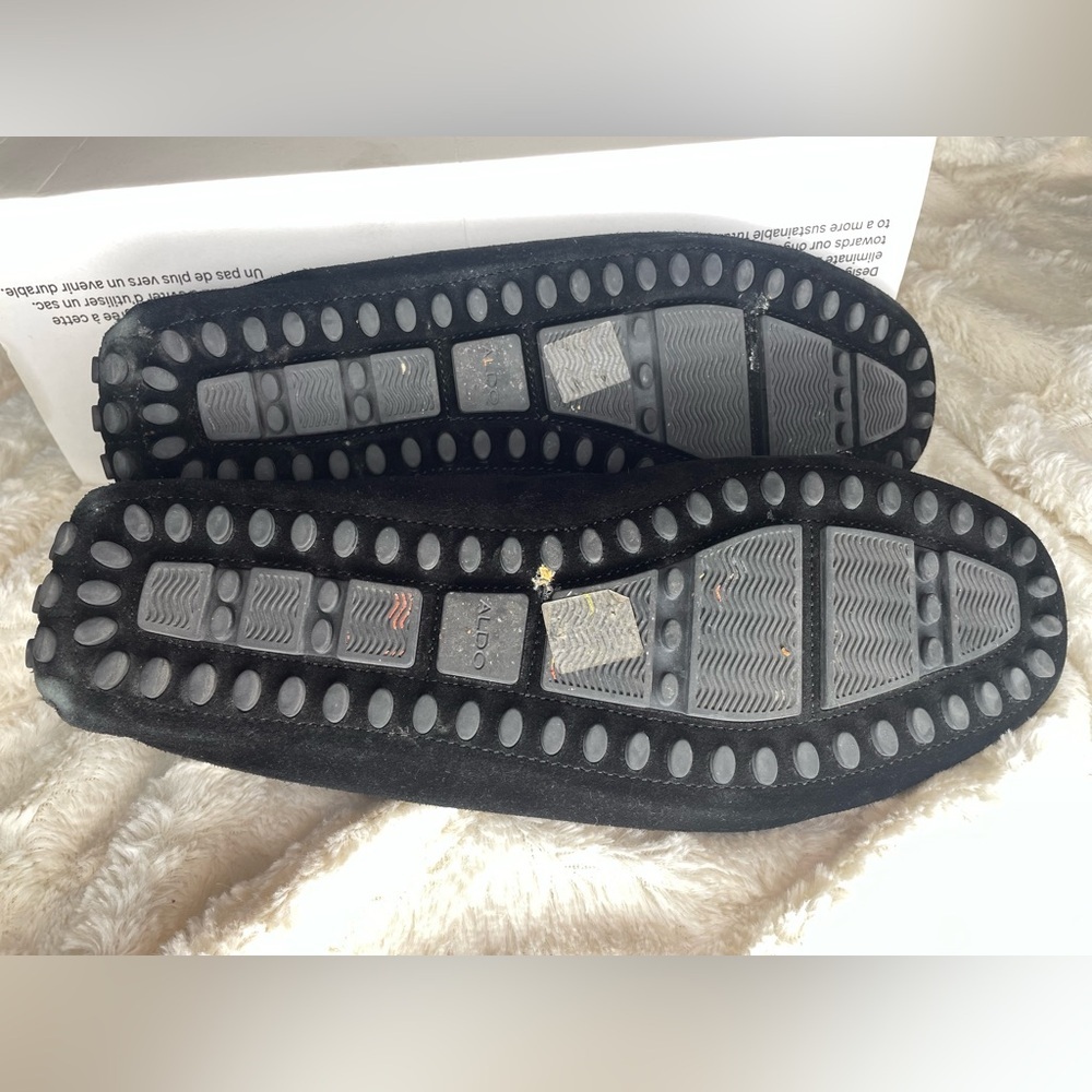 Men's Black Suede Slip-On Loafers with Metal Bit - Picture 7 of 8